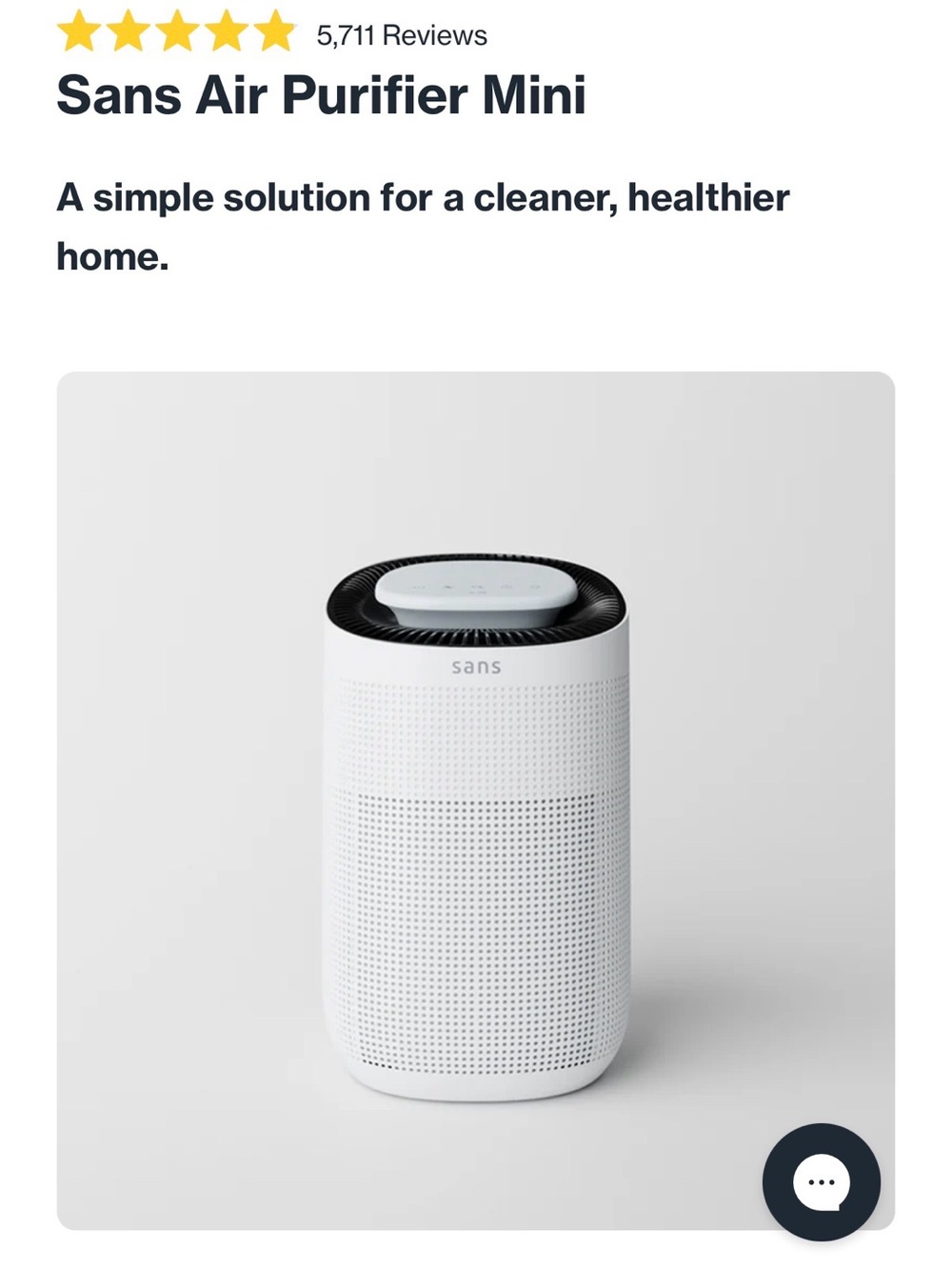 Sans air purifier mini